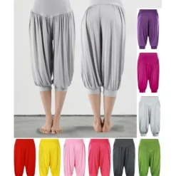 Online Women's Harem Pants Quick Dry Lightweight High Waist Yoga Zumba Fitness Gym Workout Bloomers Capri Pants Fashion White Black Green Modal Plus Size Sports Activewear High Elasticity Loose / Royal Blue Women Pants