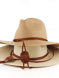 Women's Hat Straw Hat Sun Hat Portable Sun Protection Breathable Street Daily Weekend Pure Color Pure Color Women Hats