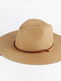 Women's Hat Straw Hat Sun Hat Portable Sun Protection Breathable Street Daily Weekend Pure Color Pure Color Women Hats