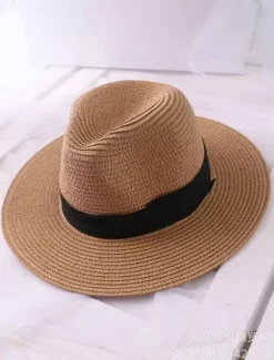 Discount Women's Hat Straw Hat Sun Hat Portable Windproof Breathable Street Daily Weekend Splice Pure Color Women Hats