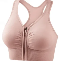 Sale Women's High Support Sports Bra Running Bra Seamless Racerback Bra Top Padded Yoga Fitness Gym Workout Breathable Wearproof Soft Spandex Bean Paste Black Pink Solid Colored Home Outfits Women Lingerie