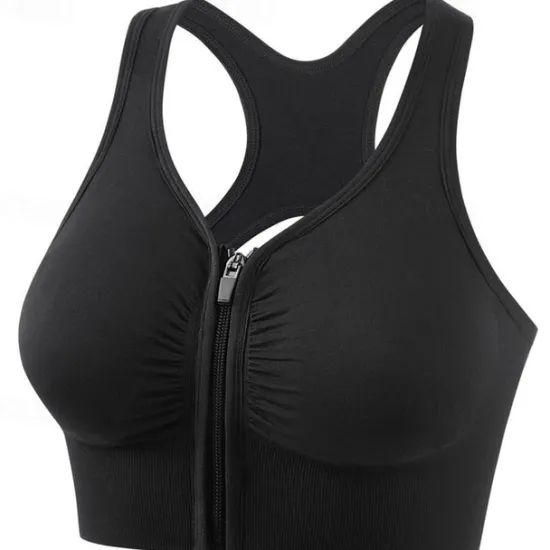 Sale Women's High Support Sports Bra Running Bra Seamless Racerback Bra Top Padded Yoga Fitness Gym Workout Breathable Wearproof Soft Spandex Bean Paste Black Pink Solid Colored Home Outfits Women Lingerie