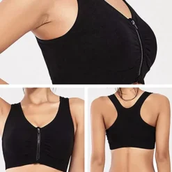 Best Women's High Support Sports Bra Running Bra Seamless Racerback Bra Top Padded Yoga Fitness Gym Workout Breathable Shockproof Freedom Light Khaki Black White Solid Colored Home Outfits Women Lingerie