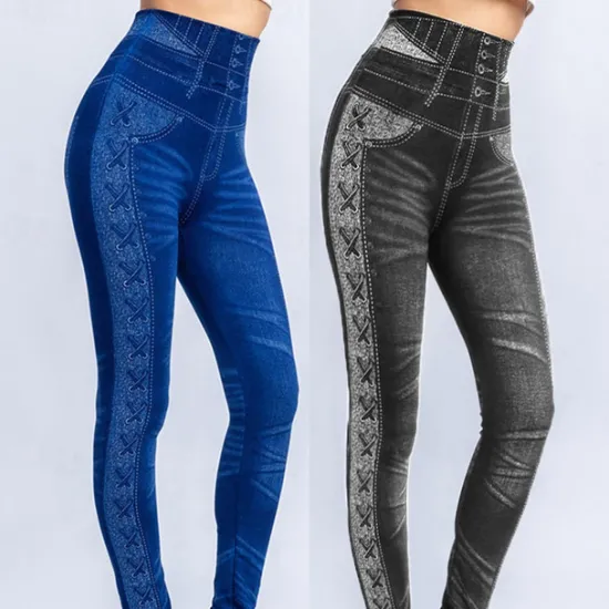 Online Women's High Waist Floral Fashion Comfy Tummy Control Butt Lift High Elasticity Athletic Athleisure Black Blue Summer Spring Fall Skinny Women Leggings