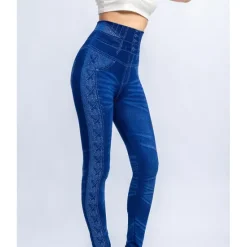 Online Women's High Waist Floral Fashion Comfy Tummy Control Butt Lift High Elasticity Athletic Athleisure Black Blue Summer Spring Fall Skinny Women Leggings