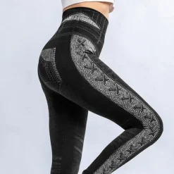 Online Women's High Waist Floral Fashion Comfy Tummy Control Butt Lift High Elasticity Athletic Athleisure Black Blue Summer Spring Fall Skinny Women Leggings