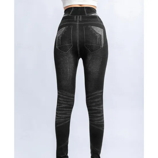 Online Women's High Waist Floral Fashion Comfy Tummy Control Butt Lift High Elasticity Athletic Athleisure Black Blue Summer Spring Fall Skinny Women Leggings