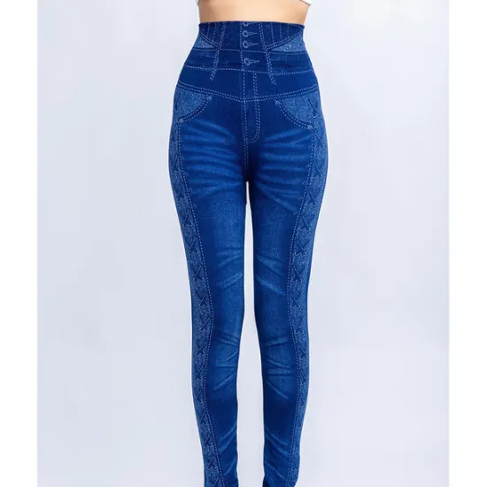 Online Women's High Waist Floral Fashion Comfy Tummy Control Butt Lift High Elasticity Athletic Athleisure Black Blue Summer Spring Fall Skinny Women Leggings