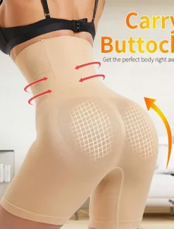 Best Women's High Waisted Body Shaper Shorts Compression Underwear Women Tummy Shapewear Underwear Butt Lifter Tummy Control Underwear Tummy Tuck Panty Shaper Seamless Compression Home Outfits Women Shapewear
