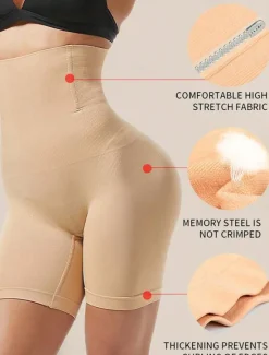 Best Women's High Waisted Body Shaper Shorts Compression Underwear Women Tummy Shapewear Underwear Butt Lifter Tummy Control Underwear Tummy Tuck Panty Shaper Seamless Compression Home Outfits Women Shapewear