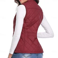 Best Women's Hiking Vest Sleeveless Top Outdoor Thermal Warm Quick Dry Zipper Pocket Soft Winter Zipper Pocket Sporty Dark Grey Black White Hunting Fishing Climbing Women Puffers & Parka