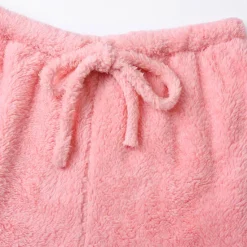 Women's Hooded Pajama Sets 3 Pieces Fluffy Fleece Long Sleeves Coat Shorts Vest for Winter Gift for Valentine's Day Women Pajama-Setter
