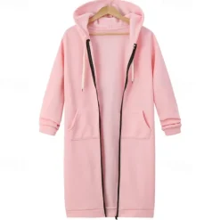 Clearance Women's Hoodie Jacket Hiking Jacket Hiking Windbreaker Winter Outdoor Thermal Warm Windproof Breathable Soft Outerwear Winter Jacket Full Length Hidden Zipper Fishing Camping / Hiking / Caving Women Jackets