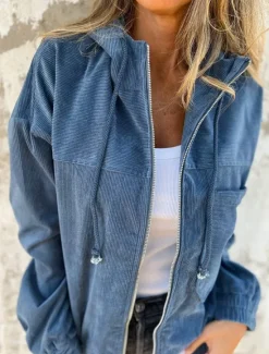 Clearance Women's Hoodie Jacket Outdoor Street Daily Wear Fall Winter Regular Coat Regular Fit Thermal Warm Breathable Stylish Casual Jacket Long Sleeve Plain with Pockets Full Zip Pink Navy Blue Beige Women Jackets