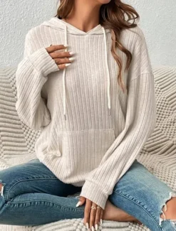 Outlet Women's Hoodie Sweatshirt Plain Crew Neck Long Sleeve Black Green Beige Gray Fall Winter Women Hoodies & Sweatshirts