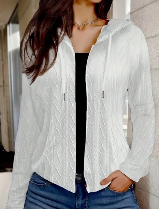 Best Women's Hoodie Sweatshirt Elegant Fashion Plain Work Dailywear Casual Hooded Long Sleeve Black White Fall Winter Women Hoodies & Sweatshirts