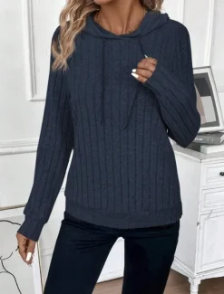 Women's Hoodie Sweatshirt Casual Plain Street Dailywear Hoodie Long Sleeve Wine Navy Blue Light Grey Fall Winter Women Hoodies & Sweatshirts