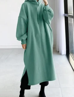 Discount Women's Hoodie Sweatshirt Casual Sherpa Plain Dailywear Hoodie Long Sleeve Black Green Army Green Gray Fall Winter Women Hoodies & Sweatshirts