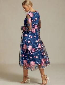 Women's Jacket Coat Blazer Lace Embroidered Elegant Floral Formal Anniversary Wedding Guest Daily Open Front Long Crewneck Regular Fit Long Sleeve Outerwear Spring Fall Women Blazers & Suits|Coats & Trench Coats