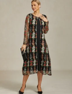Hot Women's Jacket Coat Blazer Lace Embroidered Elegant Floral Formal Anniversary Wedding Guest Daily Open Front Long Crewneck Regular Fit Long Sleeve Outerwear Spring Fall Women Blazers & Suits|Coats & Trench Coats
