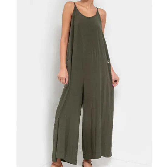 Women's Jumpsuits Casual Summer Basic Daily Wide Leg Navy Blue Overall Solid Color Women Jumpsuits