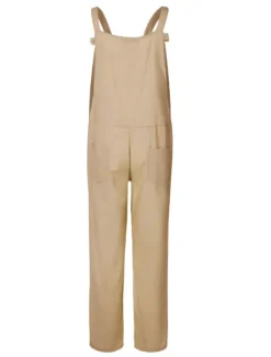 Hot Women's Jumpsuits Dungarees Casual Fall Maillard Bib Utility Overall Pocket Solid Color Daily Going out Straight Regular Fit Sleeveless Black Blue Wine S M L Spring Summer Women Overalls|Sets