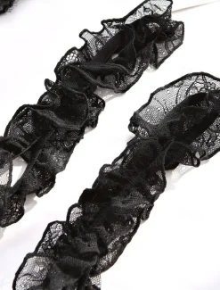 Women's Lace Backless Sexy Garters & Suspenders Sexy Lingerie Sexy Bodies Nightwear - Solid Colored Bra Home Outfits Women Lingerie