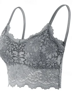Discount Women's Lace Bras Sheer Bras 3/4 Cup V Neck Push Up Lace Pure Color Pull-On Closure Date Valentine's Day Casual Daily Nylon Sexy 1PC White Black / Bras & Bralettes / 1 PC Home Outfits Women Lingerie