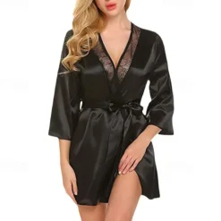 New Women's Lace Sexy Erotic Sexy Lingerie Sexy Bodies Nightwear - Spandex Solid Colored Sexy Lingerie Set Home Outfits Women Lingerie