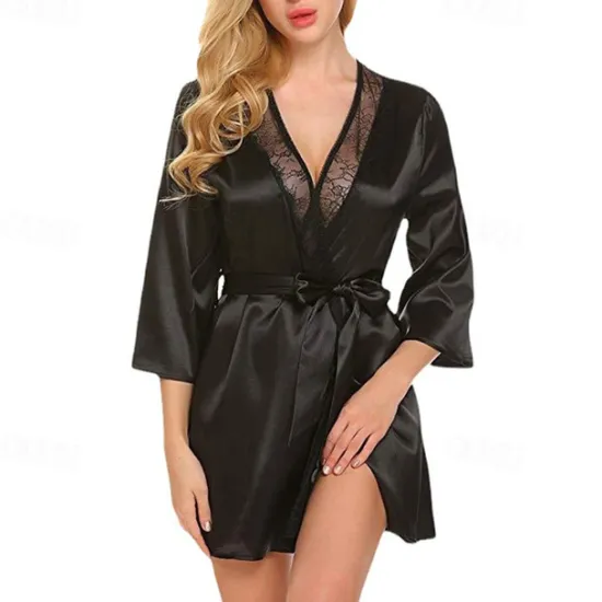 New Women's Lace Sexy Erotic Sexy Lingerie Sexy Bodies Nightwear - Spandex Solid Colored Sexy Lingerie Set Home Outfits Women Lingerie