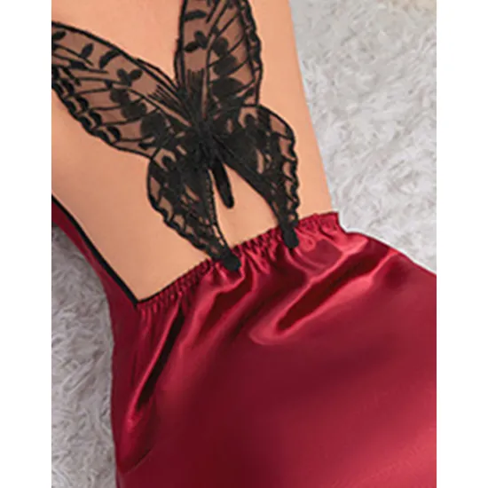 New Women's Lace Sexy Lingerie Butterfly Nightwear Solid Colored Home Outfits Women Lingerie