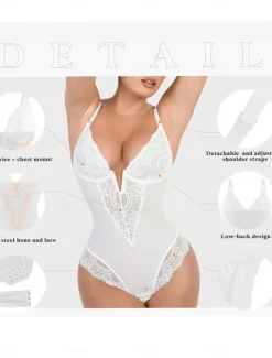 Sale Women's Lace Shapewear Nightwear - Nylon Spandex Solid Colored Home Outfits Women Shapewear