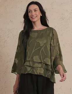 Hot Women's Lace Shirt Blouse Dressy Tops Chiffon Tops Solid Color Floral Elegant Stylish Casual Half Sleeve Flutter Sleeve Boat Neck Regular Tops Wedding Guest Work Daily Asymmetric Hem Summer Women Lace Tops|Blouses & Shirts