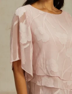 Women's Lace Shirt Blouse Dressy Tops Chiffon Tops Solid Color Floral Graphic Elegant Stylish Basic Half Sleeve Flutter Sleeve Boat Neck Regular Tops Wedding Guest Work Daily Asymmetric Hem Women Blouses & Shirts