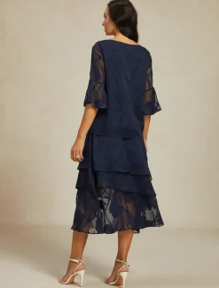 Online Women's Lace Shirt Blouse Dressy Tops Chiffon Tops Solid Color Elegant Stylish Basic 3/4 Length Sleeve Bell Sleeve Boat Neck Regular Tops Wedding Guest Work Daily Asymmetric Hem Summer Women Blouses & Shirts
