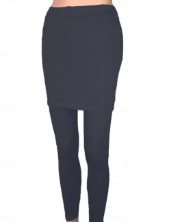 Women's Leggings Active Fashion Streetwear Full Length High Waist Plain High Cut Breathability Soft Comfortable Micro-elastic Outdoor Street Daily claret Light Gray Dark-Gray Black Fall Winter Women Leggings