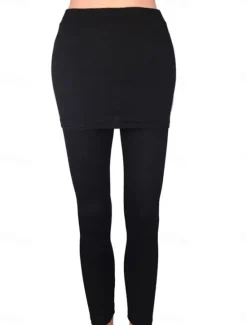 Women's Leggings Active Fashion Streetwear Full Length High Waist Plain High Cut Breathability Soft Comfortable Micro-elastic Outdoor Street Daily claret Light Gray Dark-Gray Black Fall Winter Women Leggings