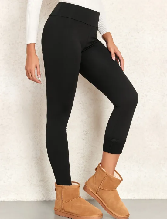 Discount Women's Leggings Active Simple Full Length High Waist Plain High Cut Soft Comfortable Micro-elastic Outdoor Yoga Street Fall Winter Regular Fit Women Leggings