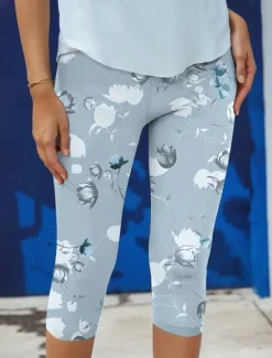 Clearance Women's Leggings Capri Pants High Elasticity Fashion Streetwear Full Length High Waist Floral Printing Thermal Warm Breathable Soft Outdoor Daily Fall Winter Regular Fit Women Leggings