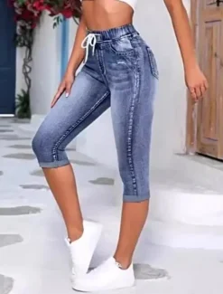 New Women's Leggings Capri Pants 3D Print Vacation Casual Tights Calf-Length High Waist Solid Color High Cut Comfort Breathable Quick Dry Stretchy Outdoor Street Daily Black Blue Summer Slim Fit Women Leggings