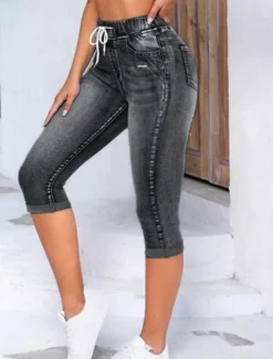 New Women's Leggings Capri Pants 3D Print Vacation Casual Tights Calf-Length High Waist Solid Color High Cut Comfort Breathable Quick Dry Stretchy Outdoor Street Daily Black Blue Summer Slim Fit Women Leggings