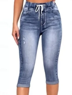 New Women's Leggings Capri Pants 3D Print Vacation Casual Tights Calf-Length High Waist Solid Color High Cut Comfort Breathable Quick Dry Stretchy Outdoor Street Daily Black Blue Summer Slim Fit Women Leggings