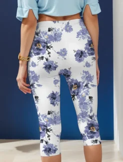 Hot Women's Leggings Capri Pants High Elasticity Vacation Vintage Fashion Full Length High Waist Floral Graphic Printing Thermal Warm Breathable Soft Stretchy Outdoor Daily Women Leggings