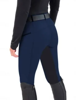 Best Women's Leggings Fashion Athletic Full Length High Waist Plain Comfy Soft Comfortable High Elasticity Outdoor Vacation Street Navy Black White Sky Blue Summer Spring Slim Fit Women Leggings