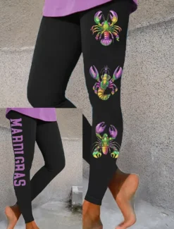 New Women's Leggings Fashion Streetwear Ankle-Length High Waist Graphic Printing Thermal Warm Soft Breathable Micro-elastic Outdoor Daily Fall Winter Regular Fit Women Leggings