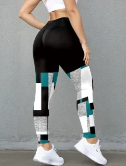 Discount Women's Leggings Fashion Streetwear Ankle-Length High Waist Plaid Printing Thermal Warm Soft Breathable Micro-elastic Outdoor Daily Fall Winter Regular Fit Women Leggings