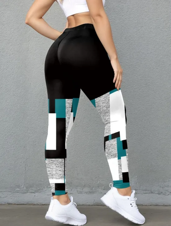 Discount Women's Leggings Fashion Streetwear Ankle-Length High Waist Plaid Printing Thermal Warm Soft Breathable Micro-elastic Outdoor Daily Fall Winter Regular Fit Women Leggings