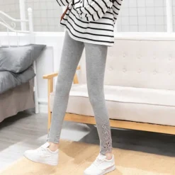 Hot Women's Leggings Solid Colored Black White Fashion Ankle-Length Casual Daily Women Leggings