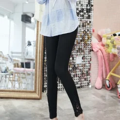 Hot Women's Leggings Solid Colored Black White Fashion Ankle-Length Casual Daily Women Leggings