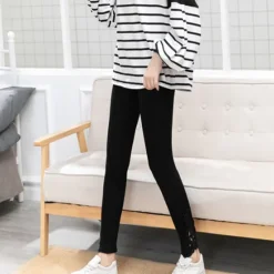 Hot Women's Leggings Solid Colored Black White Fashion Ankle-Length Casual Daily Women Leggings